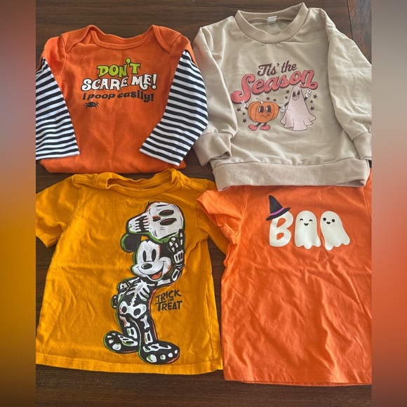 Lot of Four Bundle of Four HALLOWEEN Shirts, size 12 Months - Picture 1 of 5